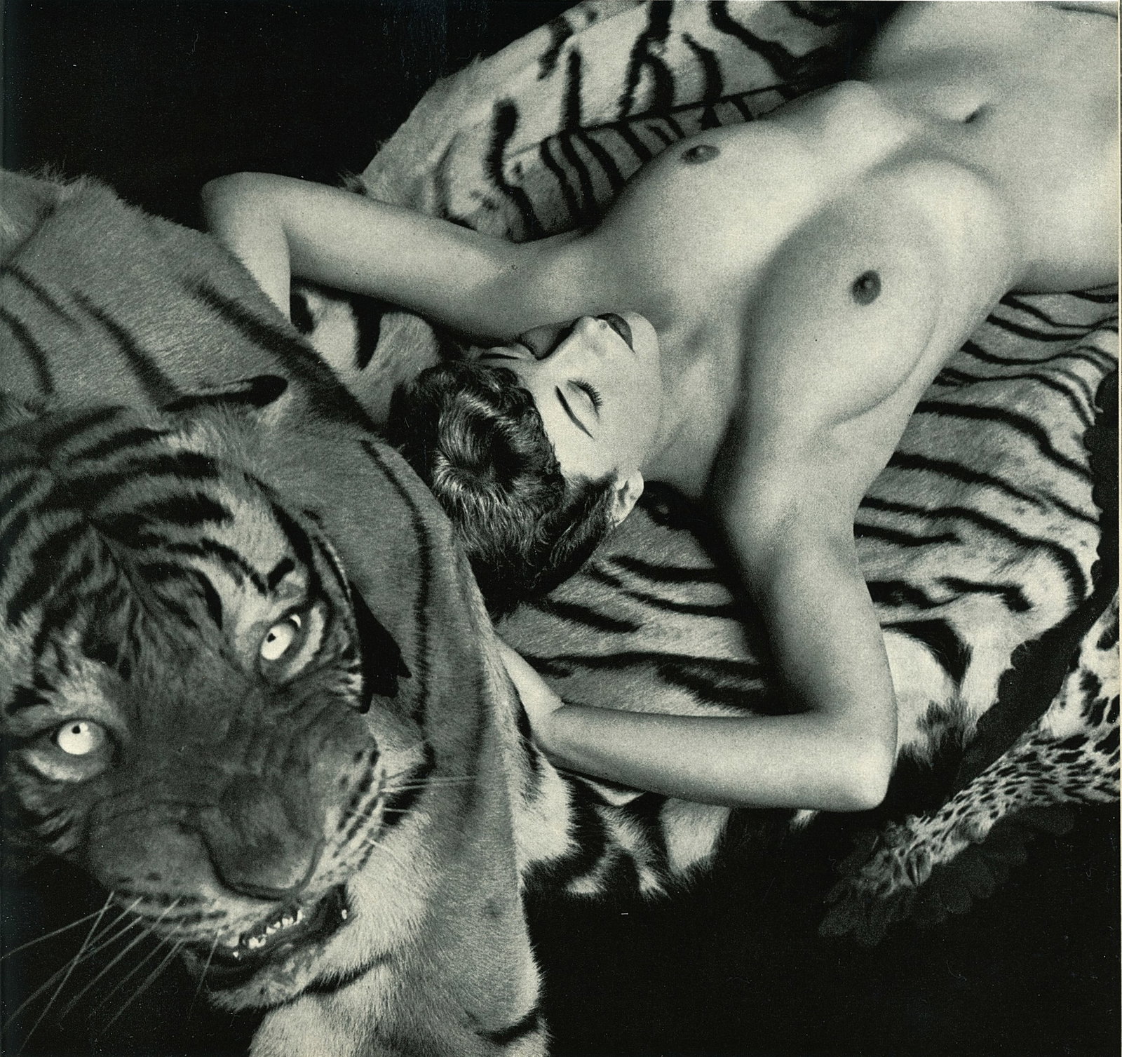 Nude by Zoltan Glass. c1955: Nude by Zoltan Glass (1903 – 1981), a Hungarian photographer who was one of the renowned photographers of the 20th century. 7.25 x 7.75 in.