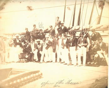 AT SEA. Officers on Board the Shannon. C1858