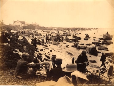 BEACHES. On the Beach, Muizenberg, S.A. c1890