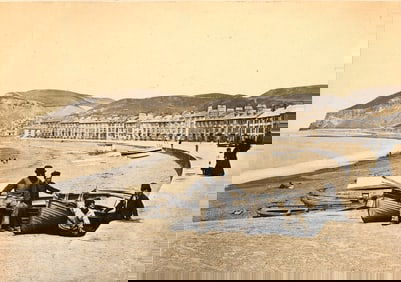 BEACHES. Beach at Aberystwith, N. Wales. c1880