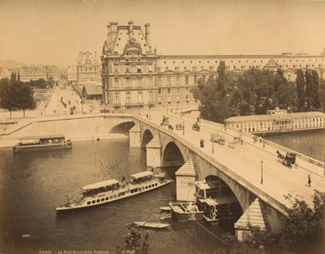 FRANCE. Le Pont Royal and the Tuileries, Paris. C1880