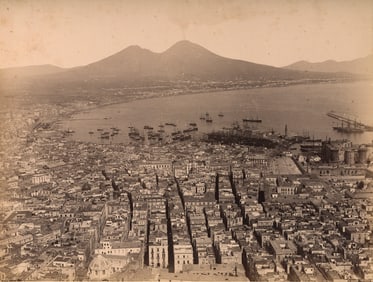 ITALY. Panorama of the Bay of Naples from Certosa de San Martino. C1880