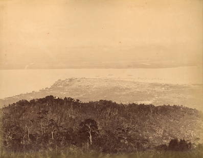 MALAYA. General View of Penang, Straits Settlements. c1870: General View of Penang, Straits Settlements with India in the distance. C1870. Fair contrast and tonality. Unidentified photographer. 9 x 10.875 in. The settlement attracted intellectuals and revoluti