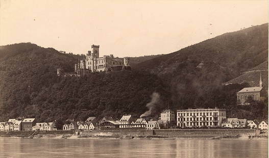 PRUSSIA. Capellen and Stolzenfels, Residence of King Frederick William. C1860: Capellen and Stolzenfels, Summer Residence of King Frederick William of Prussia. C1860. Very good contrast and tonality. Unidentified photographer. 4.25 x 7 in.
