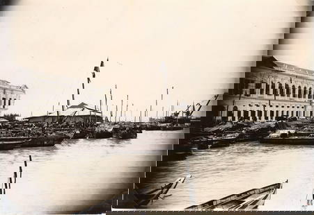SINGAPORE. Singapore Harbour. C1895: Singapore Harbour. C1895. Good contrast and tonality. Unidentified photographer. 5.25 x 7.875 in.