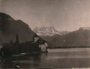 SWITZERLAND. Chillon, et la Dent du Midi. C1894