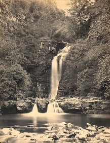 WALES. Sgwd Einion Gam Waterfall, South Wales. C1875