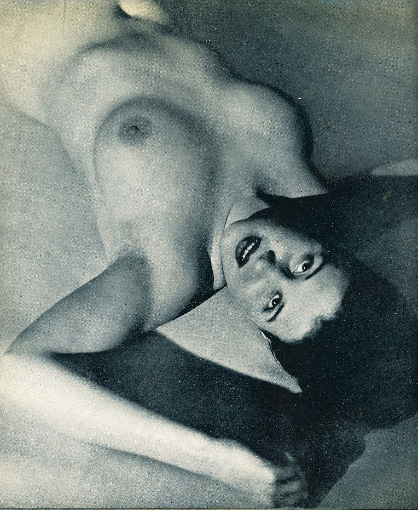 Nude by Andre Dienes. C1952: Nude by Andre de Dienes. (1913 - 1985). American-Hungarian photographer famous for nude photography and photographs of a young Marilyn Monroe. 9.5 x 7.875 in. Reverse: 9.5 x 8.25 in.