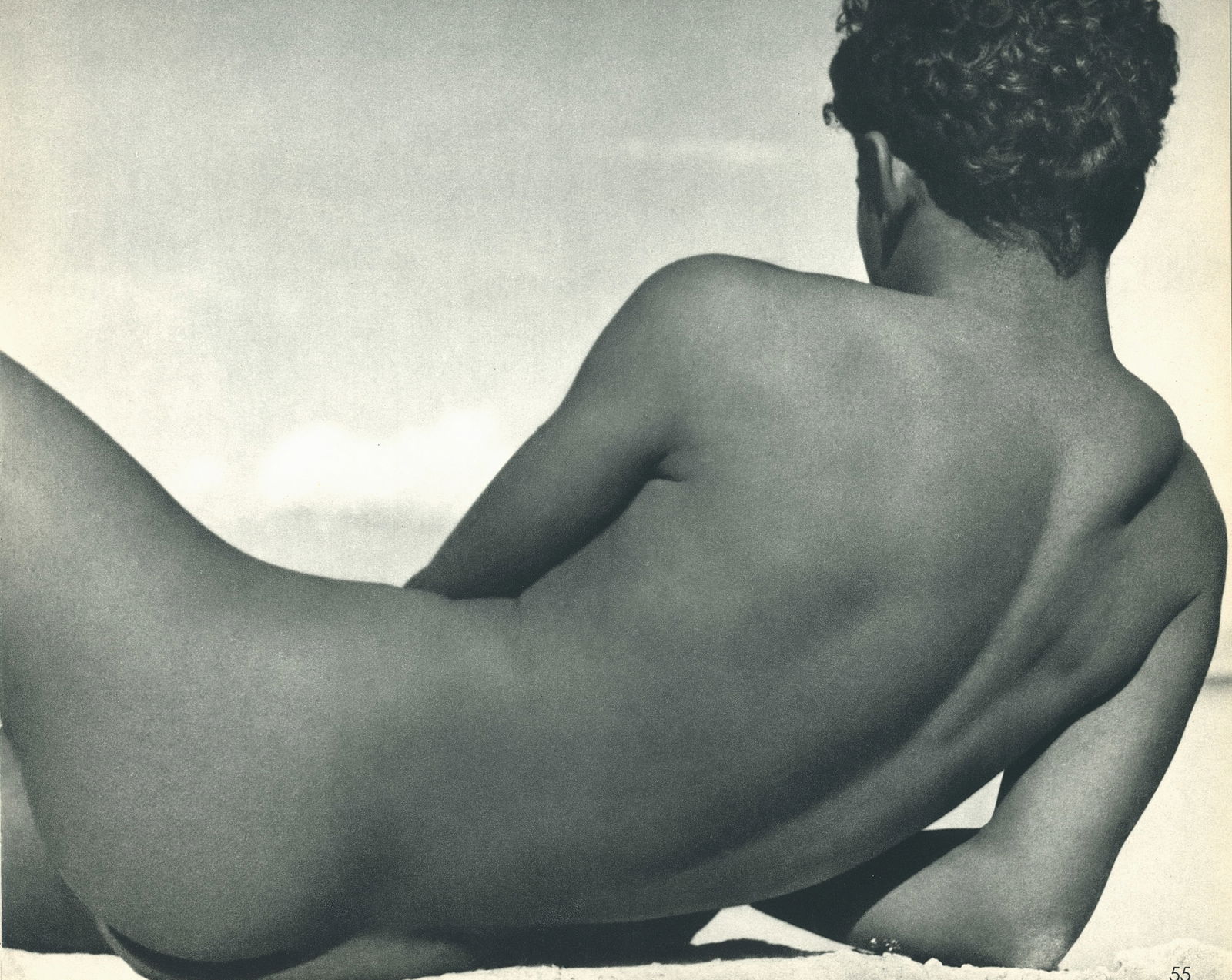 Nude by Herbert List. c1954: Nude by Herbert List. C1954. 8.25 x 9.75 in. Reverse: Nude by Fritz Henle. 7.5 x 10 in. Image larger than scan