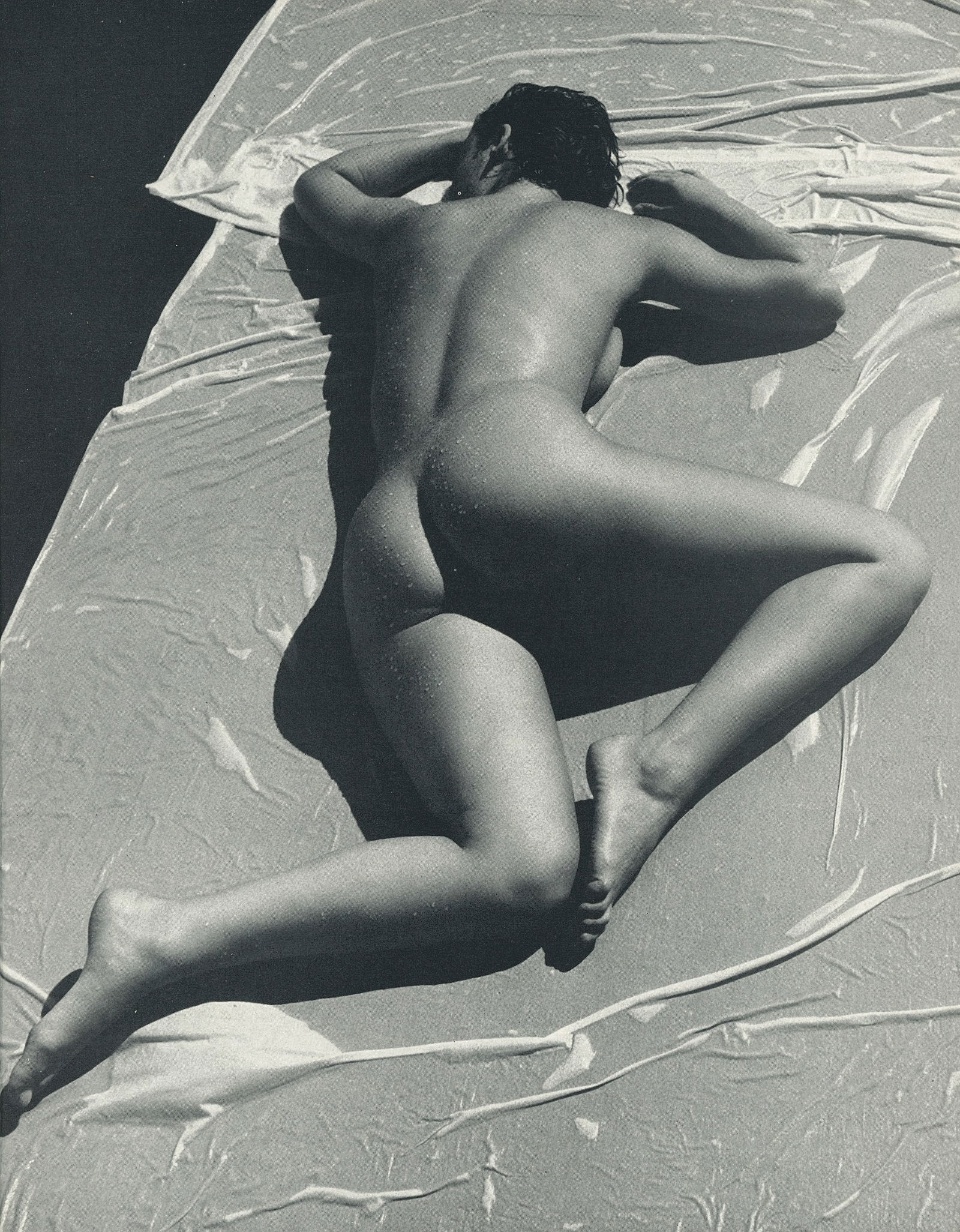 Nude by Andre de Dienes. C1958: Nude by Andre de Dienes. C1958. American-Hungarian photographer famous for nude photography and photographs of a young Marilyn Monroe. 10.75 x 8.25 in. Reverse: 10.75 x 8.25 in