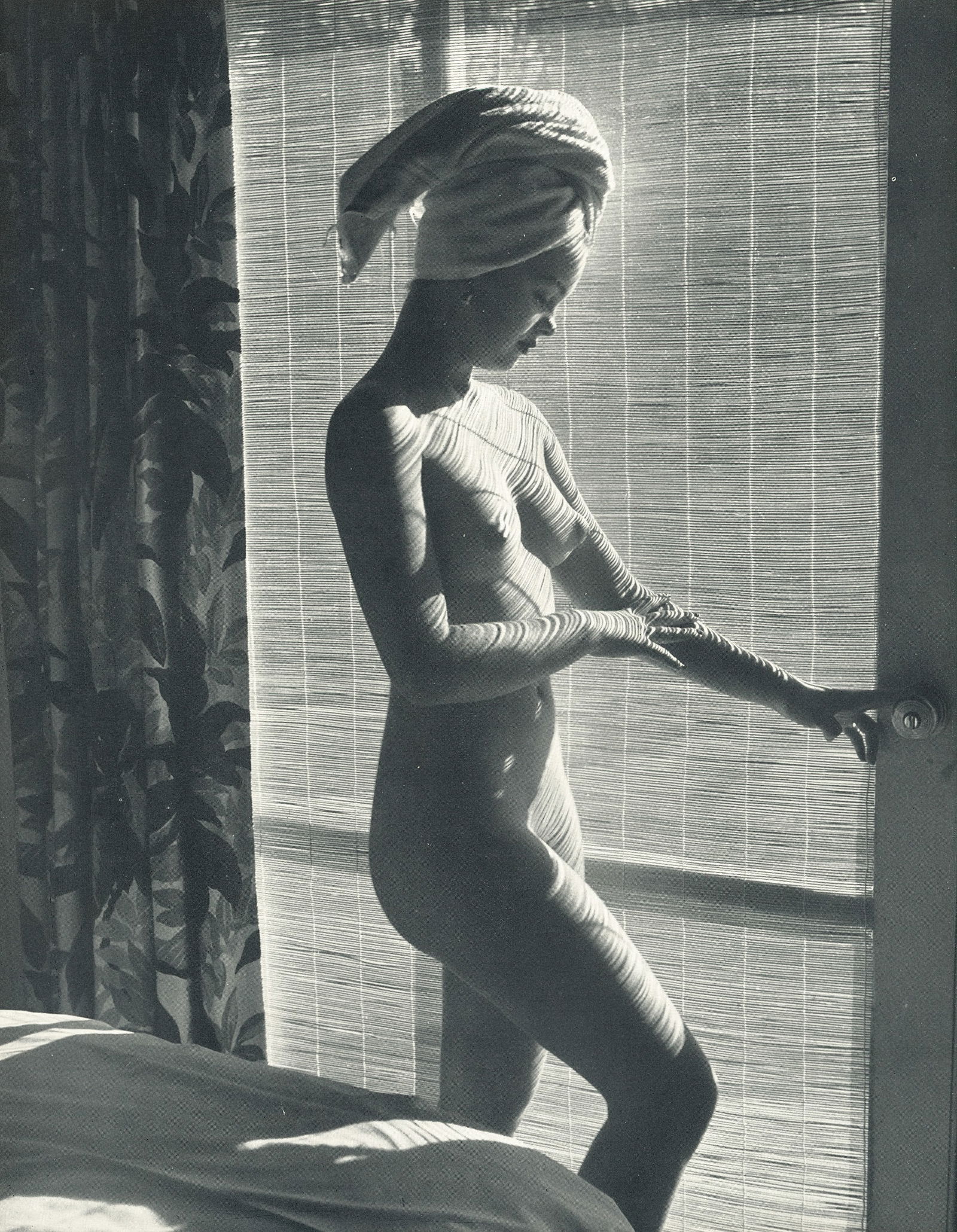 Nude by Andre de Dienes. C1958: Nude by Andre de Dienes. C1958. American-Hungarian photographer famous for nude photography and photographs of a young Marilyn Monroe. 10.75 x 8.25 in. Reverse: 10.75 x 8.25 in.