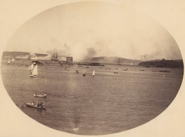 AUSTRALIA. Naval Manouvers, Sydney Harbour, Australia. C1875
