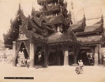 BURMA. Shwe Dagone Pagoda, Rangoon, Burma. C1880
