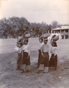 BURMA. Burmese Water Girls. C1888