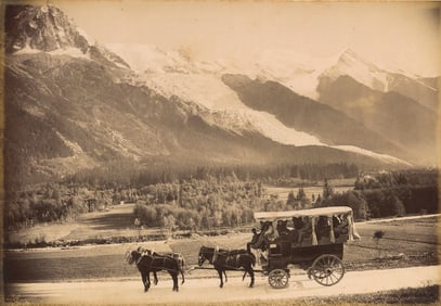 FRANCE. Mont Blanc showing the Glacier. C1880