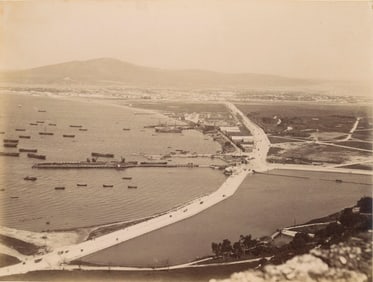 GIBRALTAR. Looking north toward Spain. C1880