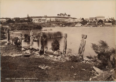 NEW ZEALAND. The Sunken Pah, Ohinemutu. C1880
