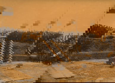 RUSSIA. Tsar Nicholas Laying a Foundation Stone. c1890