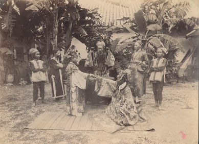 TONKIN. Street Actors, IndoChina, c1880