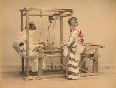 JAPAN. Obi Weaver, Japan. c1880