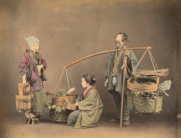 JAPAN. Vegetable Vendor. c1885