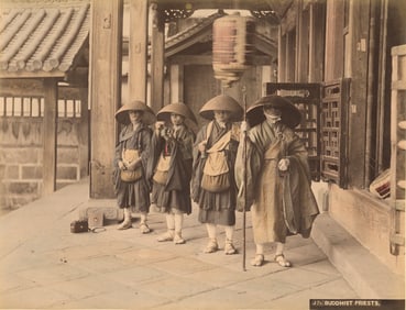 JAPAN. Buddhist Priests. c1880