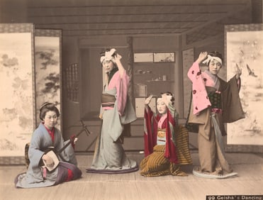 JAPAN. Dancing Geisha. c1875