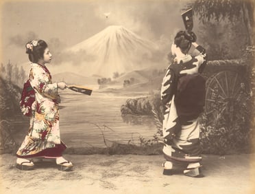 JAPAN. Geisha Playing Hanetsuki. C187o