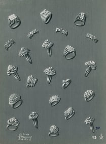 ALBUM. JEWELRY DESIGNS. BY W. J. Gould, Parisian Jewelry Designer. C1960