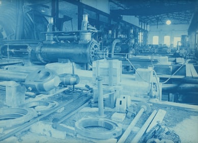 CYANOTYPE. Industrial - Blidworth Colliery. c1924
