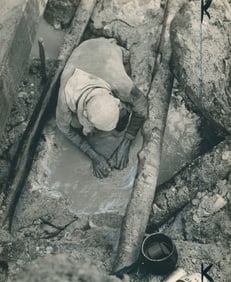 GOLD MINERS. Searching for gold, Brazil. C1963