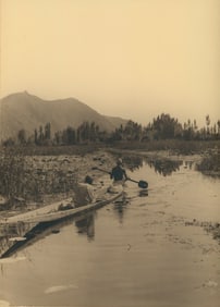 INDIA. Boat on Dal Lake. C1920