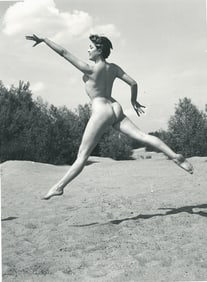 NUDE. Leaping Nude. c1950