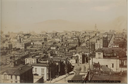 U.S.A. Panorama of San Francisco, California showing the Ferry Bldg, c1900