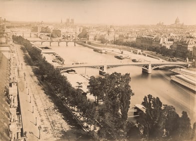 FRANCE. Panorama of the Seine, Paris. C1880