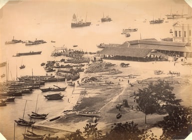 MALAYA. View of the Harbour in Penang. C1880