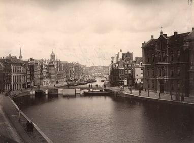 NETHERLANDS. The Rokin Canal, Amsterdam. C1880