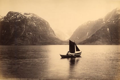 NORWAY. Folgefonde Glacier from Maranger Fjord, Hardanger. C1880