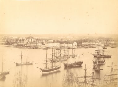 RUSSIA. Port of St. Petersburg. C1870