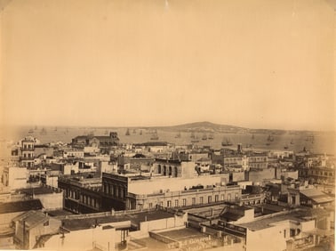 URUGUAY. Panorama of Montevideo. c1865