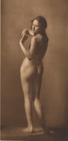 Hungarian Nude by Prof. Jozsef Pecsi. c1925