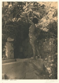 Hand-signed Nude Gravure by G.L. Arlaud. C1920.