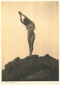 Hand-signed Nude Gravure by G.L. Arlaud. C1920.
