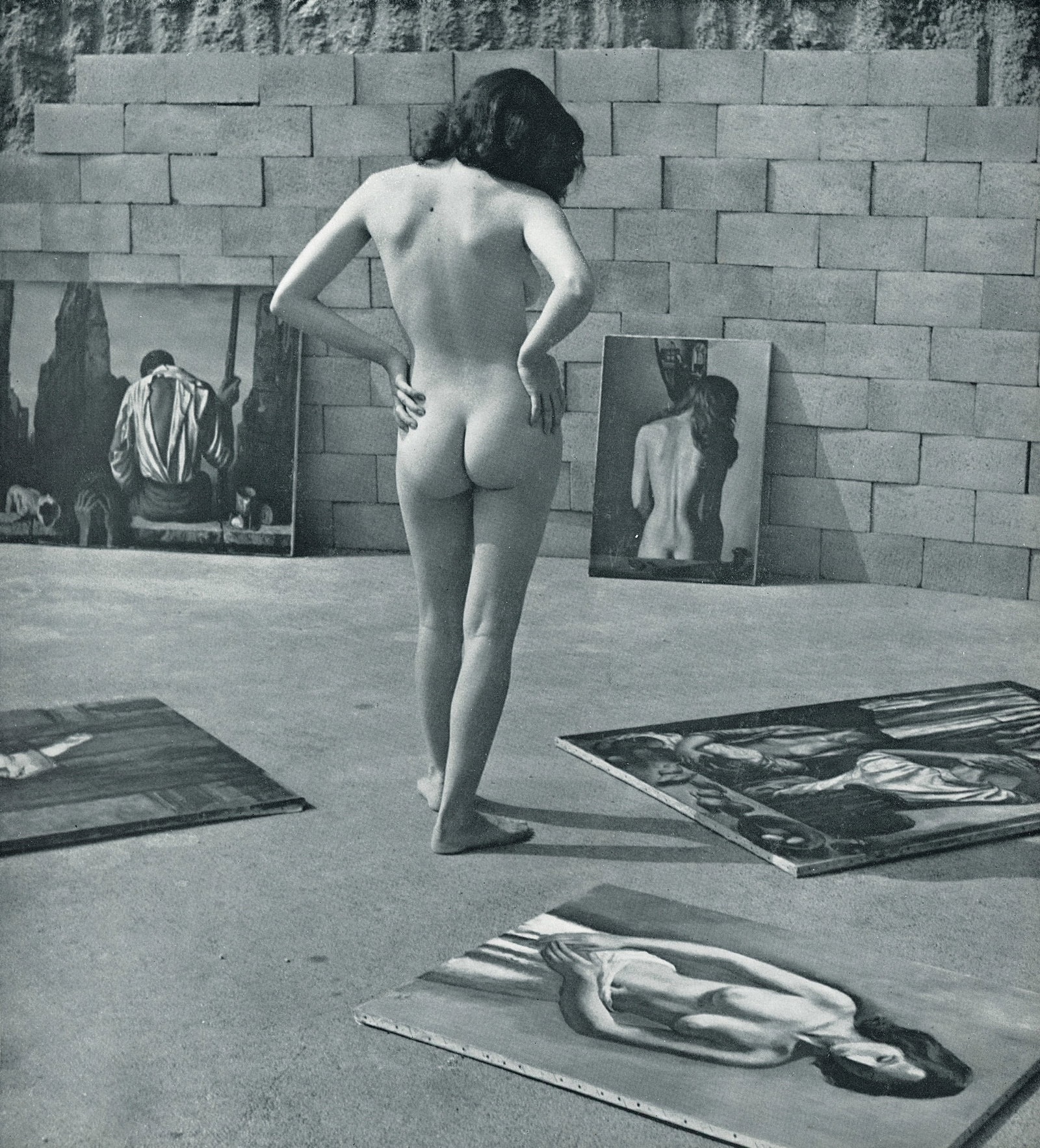 Nude by Andre de Dienes. C1954: From Andre de Dienes Art Collection, printed by Ondori-sha Publishing Co. Dienes was American-Hungarian photographer famous for nude photography and photographs of a young Marilyn Monroe. 9.25 x 8.625