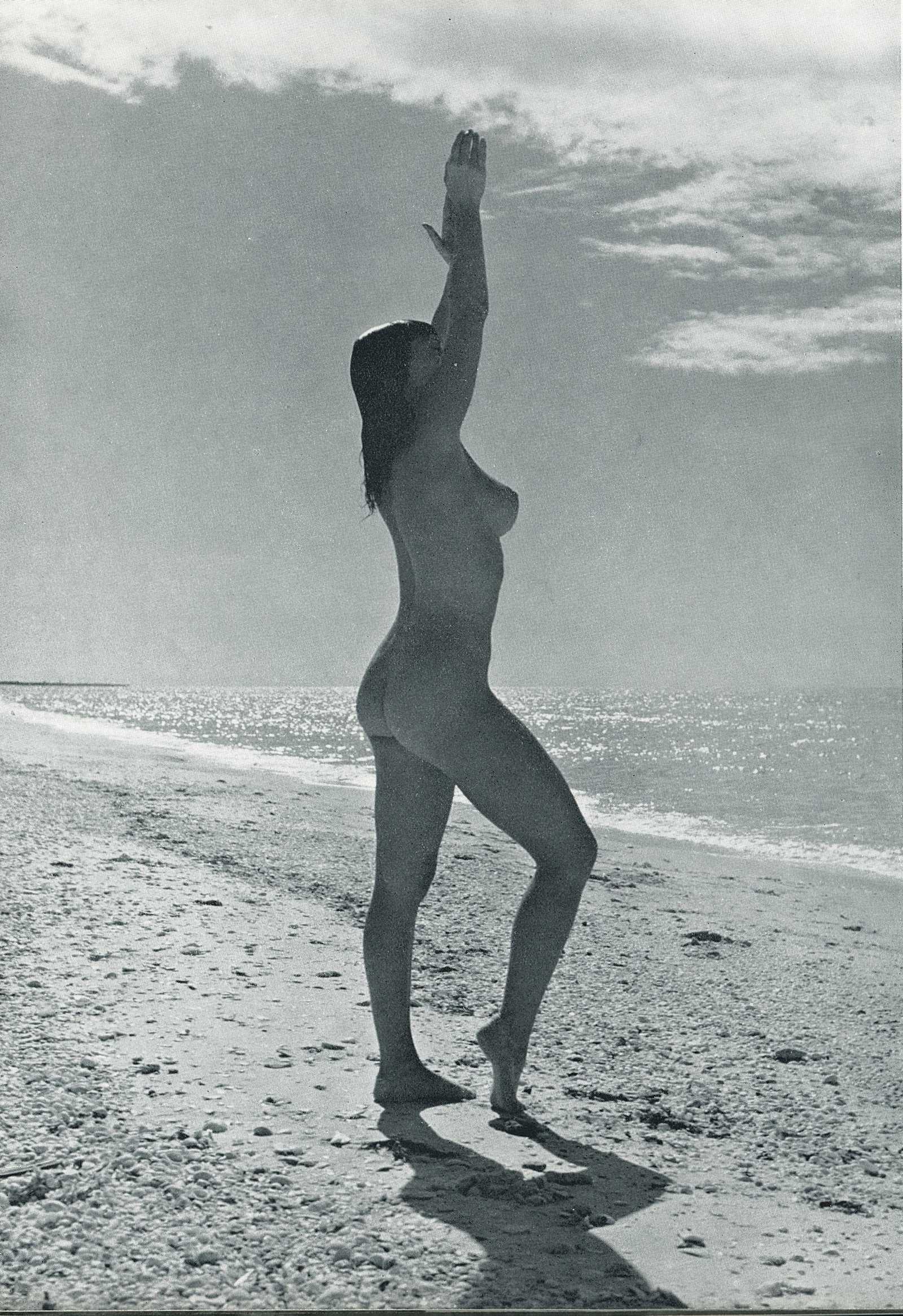 Nude by Andre de Dienes. C1954: From Andre de Dienes Art Collection, printed by Ondori-sha Publishing Co. Dienes was American-Hungarian photographer famous for nude photography and photographs of a young Marilyn Monroe. 9.375 x 6.5