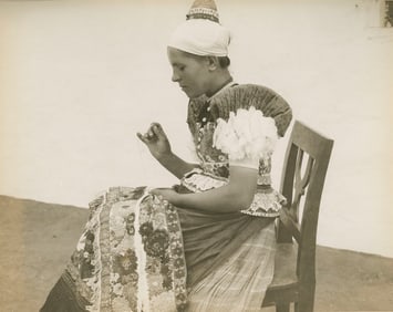 Embroiderer, Mezokocesd, Hungary. c1925