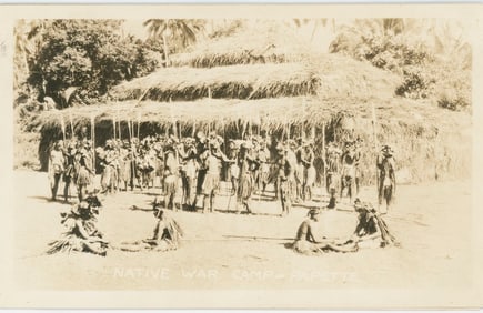 Native War Camp. PaPette. c1940