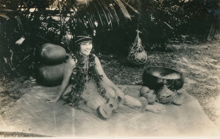 Hawaiian Girl with Ukelele. c1940