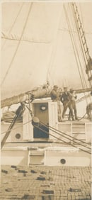 On board a sailing ship, Hawaii. C1910