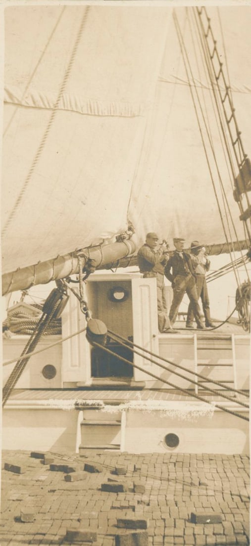 On board a sailing ship, Hawaii. C1910 (1 of 1)